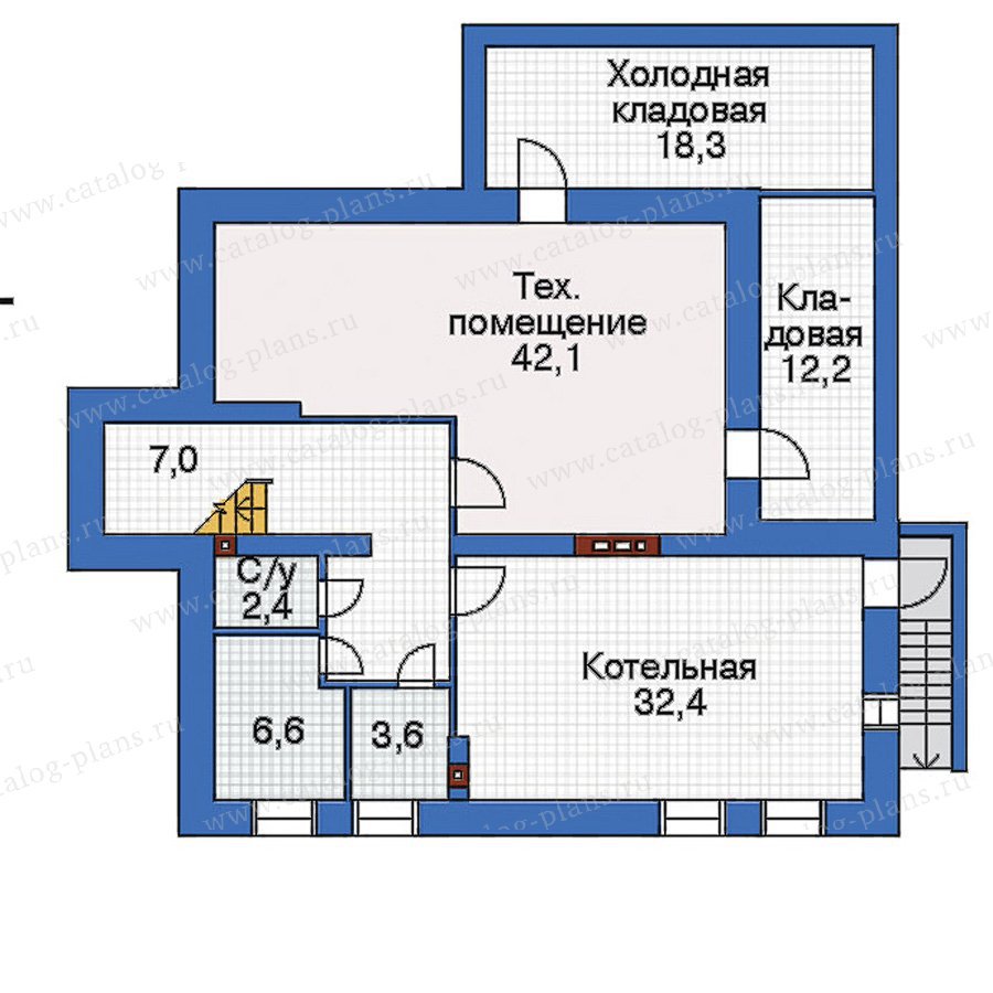 План 1-этажа проекта 32-90