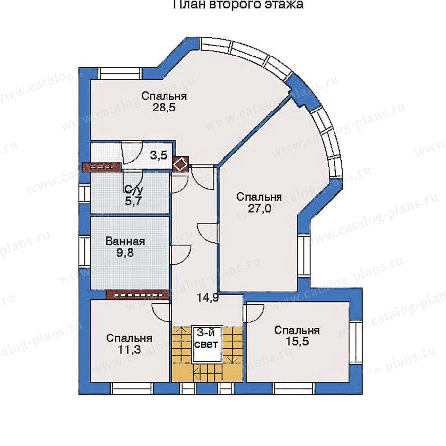 План 3-этажа проекта 32-64