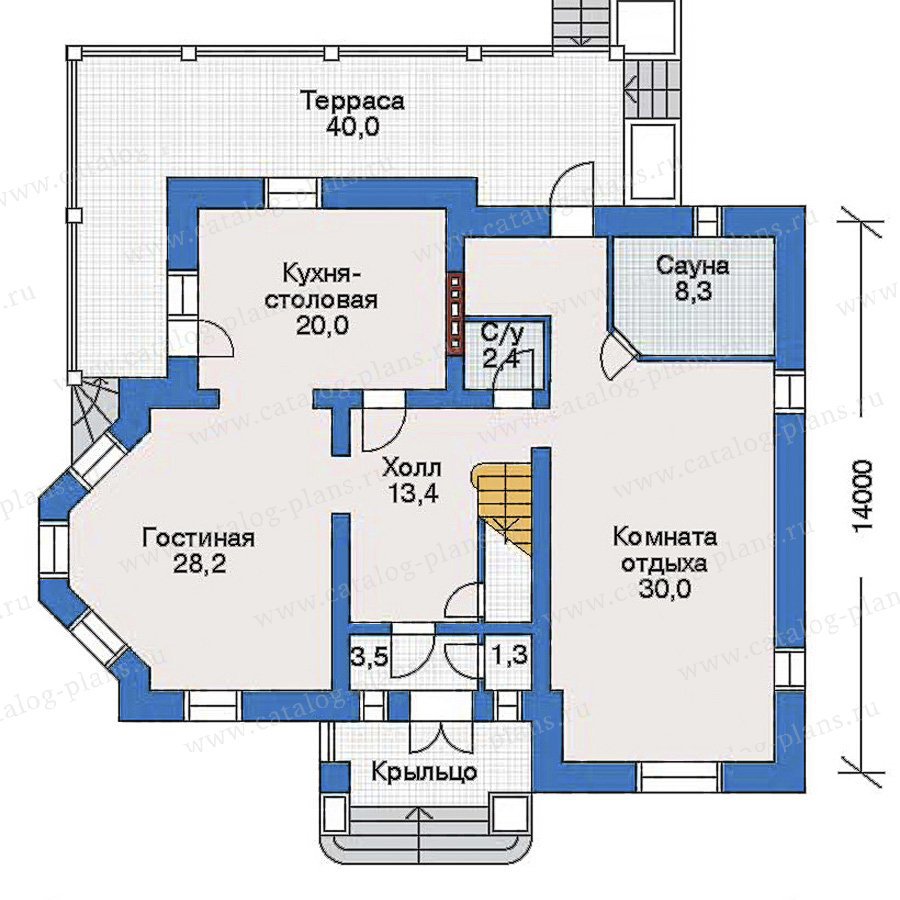 План 1-этажа проекта 32-91