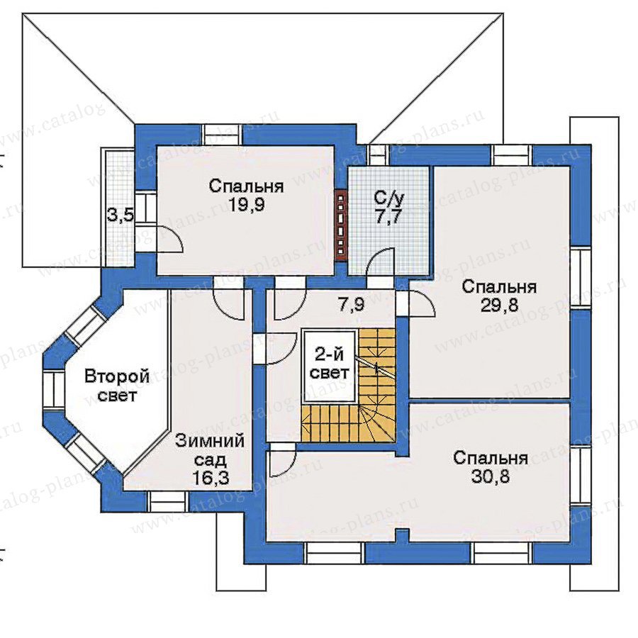 План 2-этажа проекта 32-91