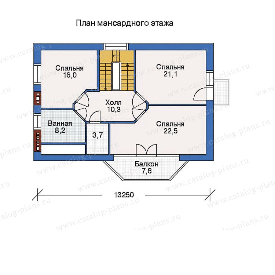 План 3-этажа проекта 32-53