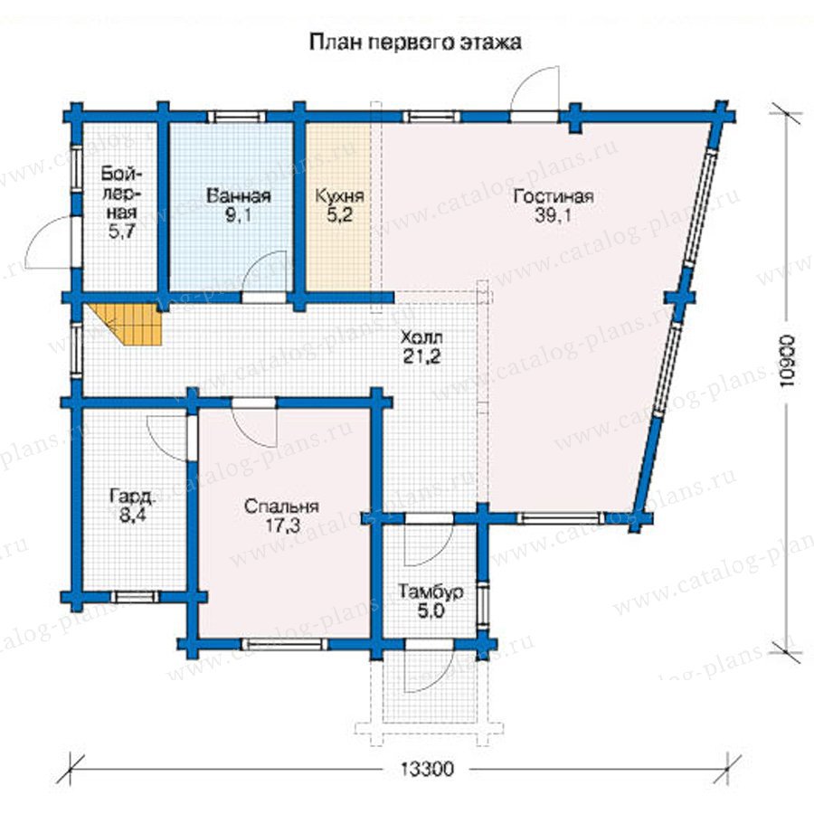 План 1-этажа проекта 12-49