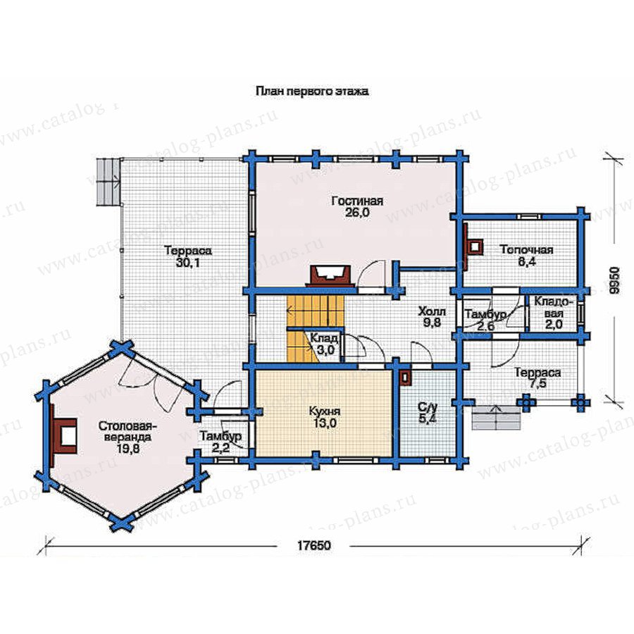 План 1-этажа проекта 11-76