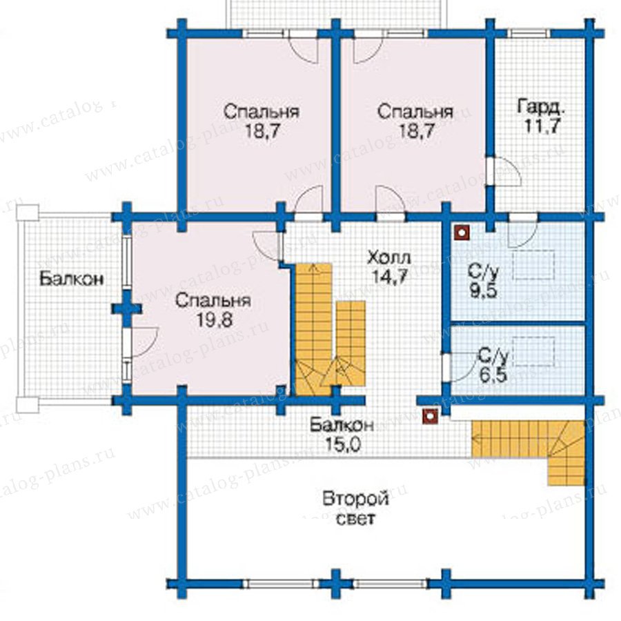 План 2-этажа проекта 12-47