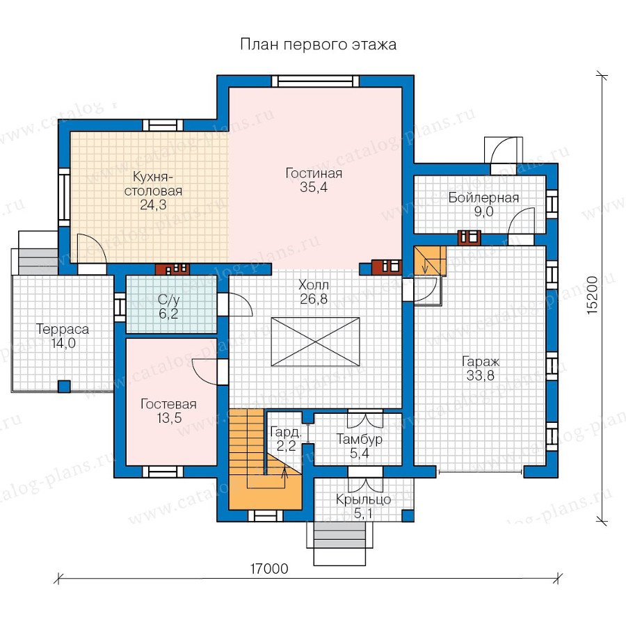 План 1-этажа проекта 58-08K