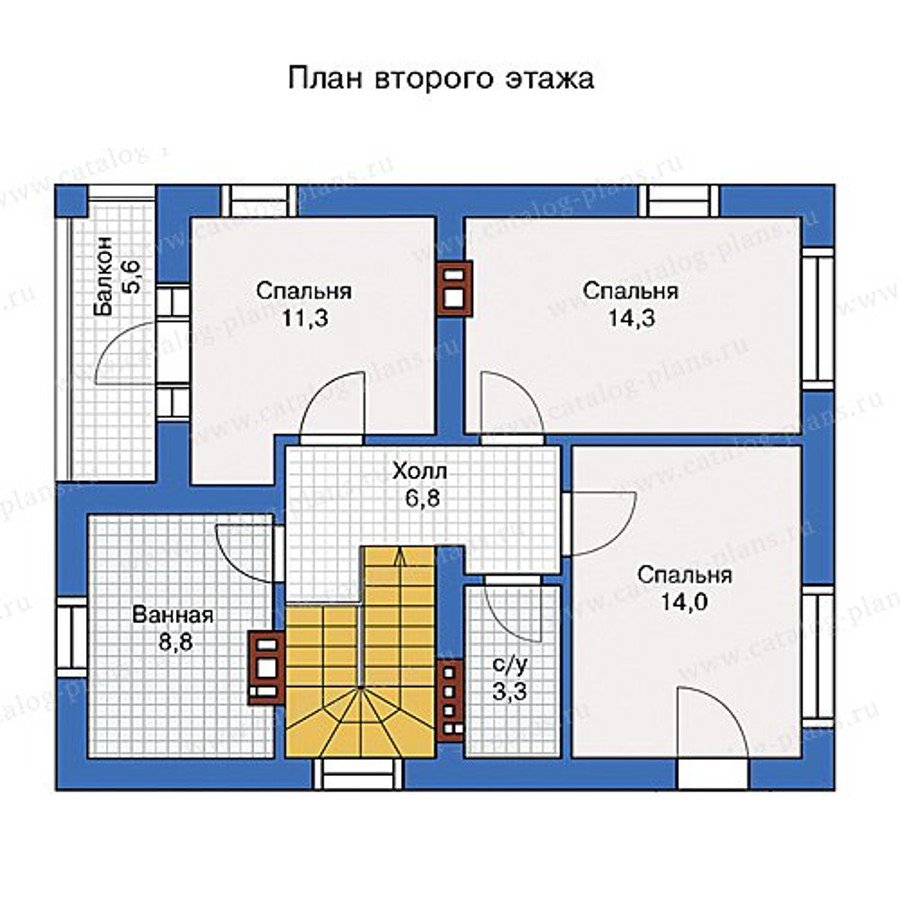 План 2-этажа проекта 57-07KB