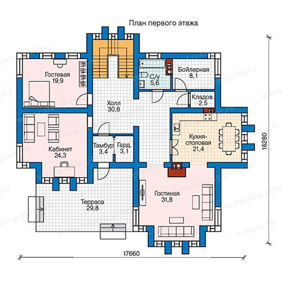 План 1-этажа проекта 57-99K