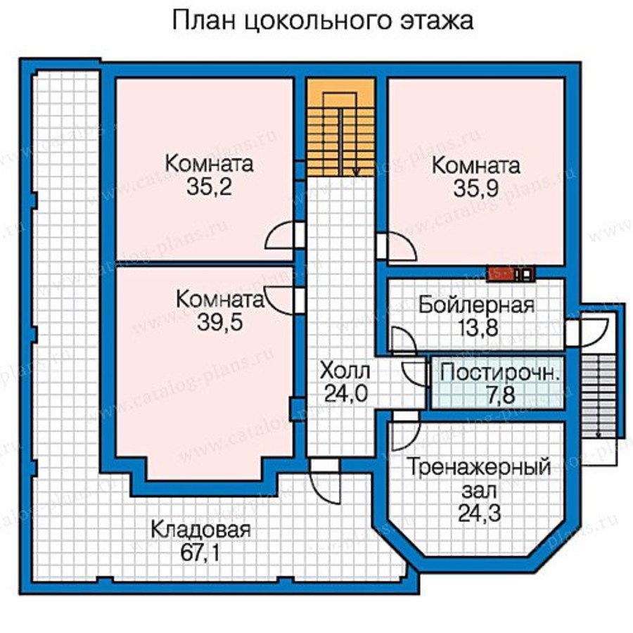 План 1-этажа проекта 58-48