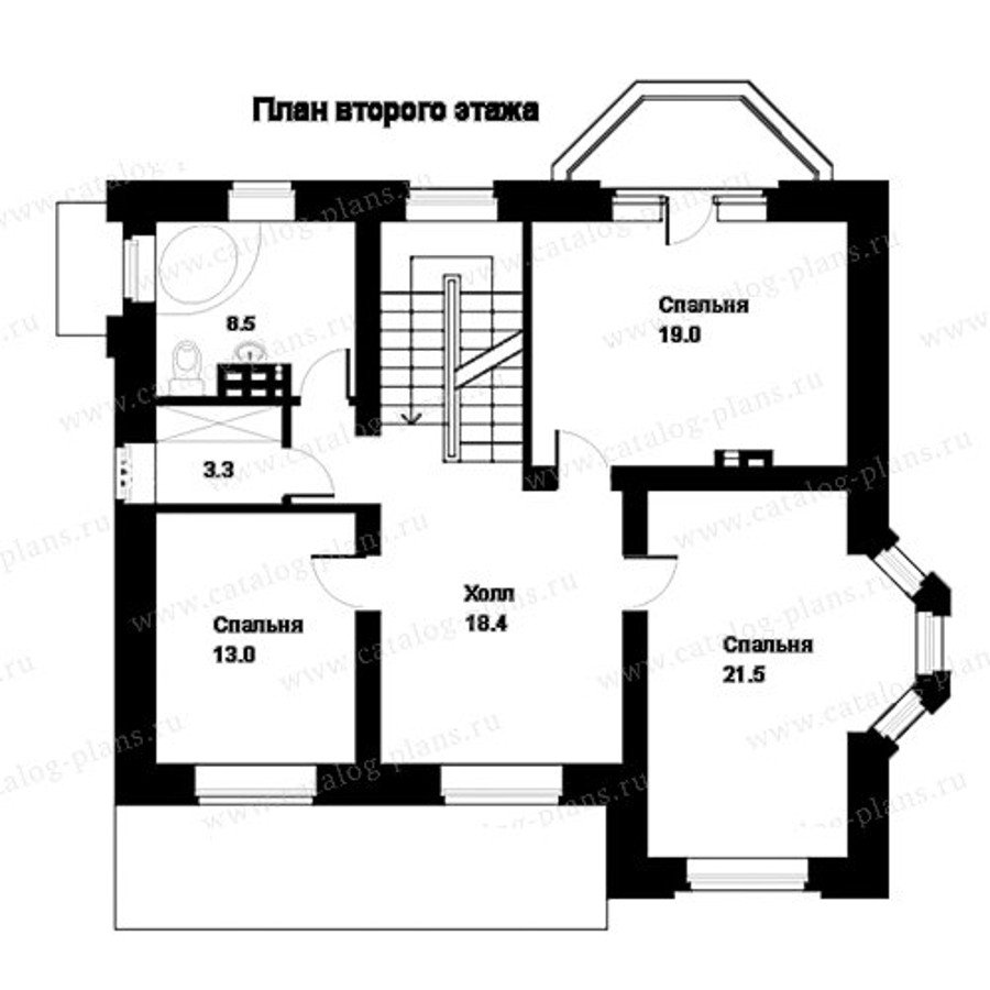 План 3-этажа проекта 49-83A
