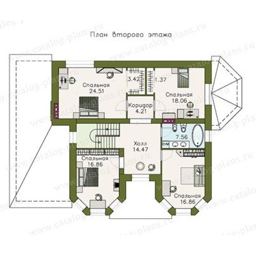 План 2-этажа проекта 47-09