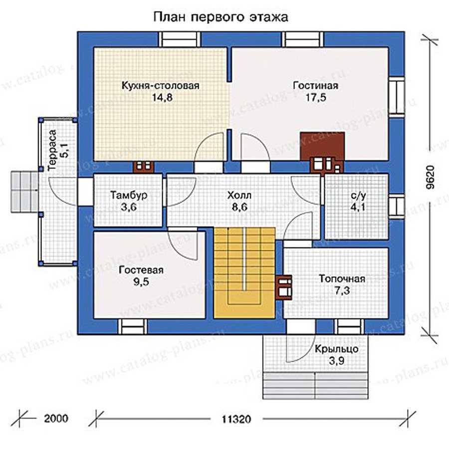План 1-этажа проекта 40-04L