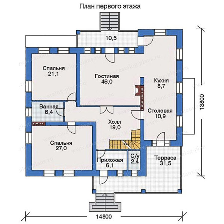 План 2-этажа проекта 33-07