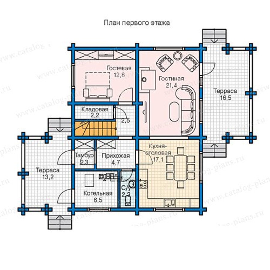 План 1-этажа проекта 13-33