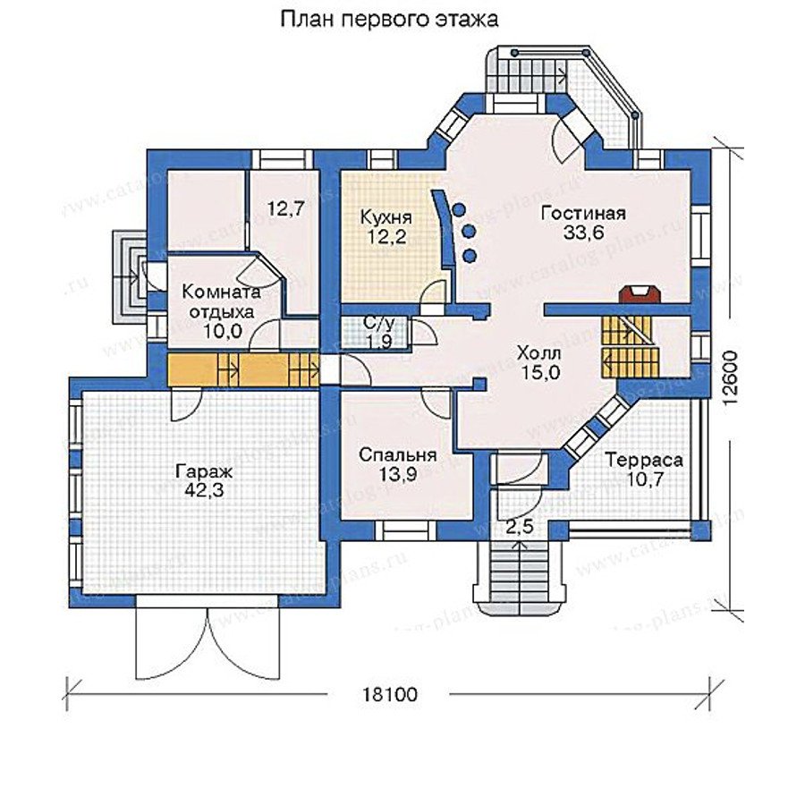 План 1-этажа проекта 52-14