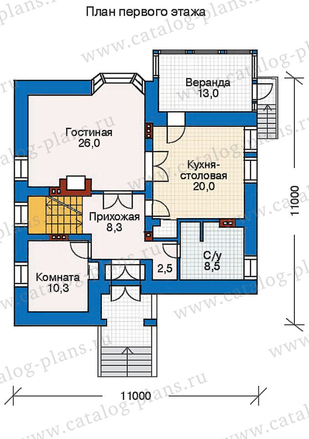 План 2-этажа проекта 30-45