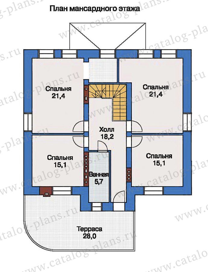 План 3-этажа проекта 33-54