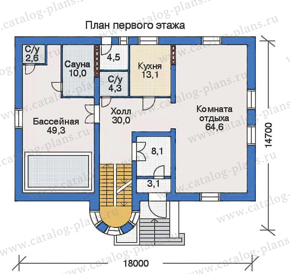 План 2-этажа проекта 32-74