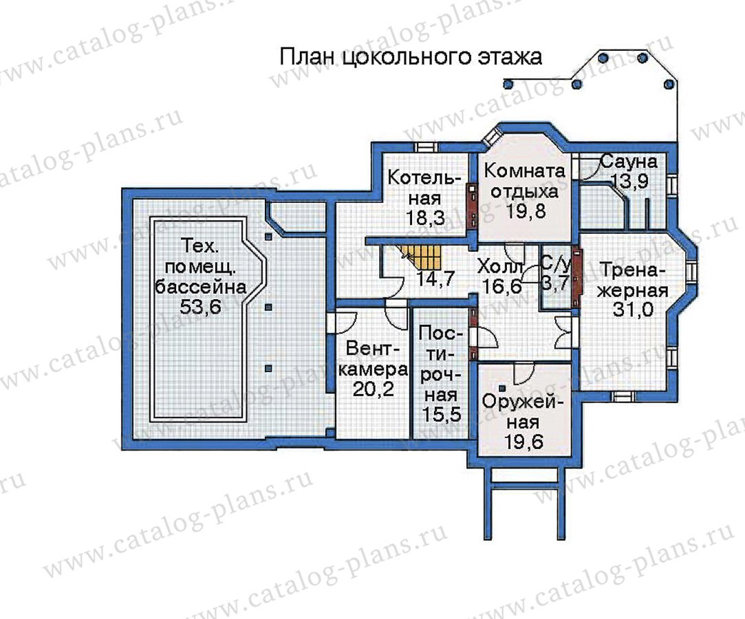 План 1-этажа проекта 35-81