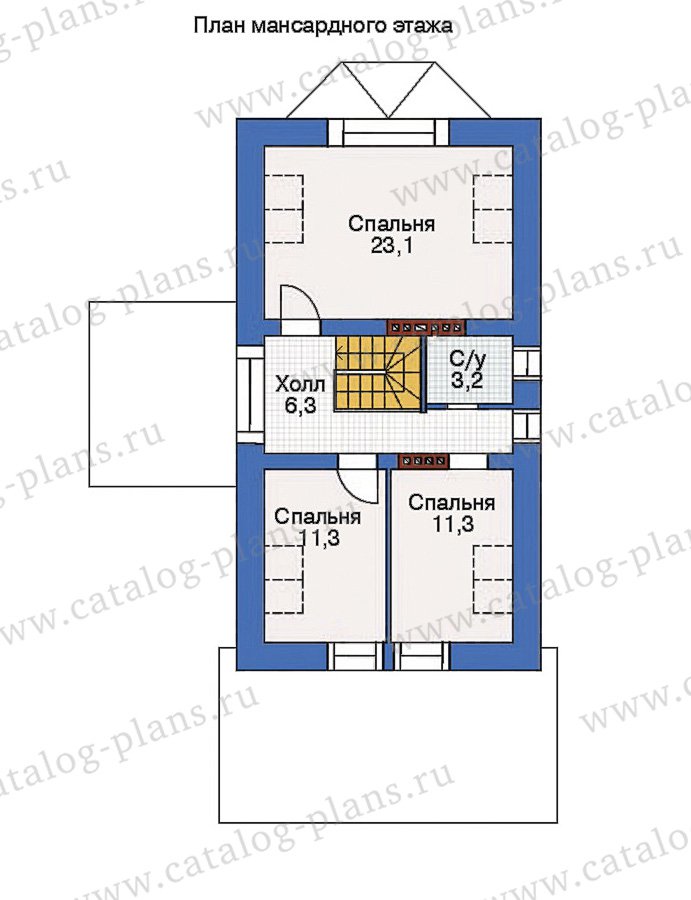 План 3-этажа проекта 36-77