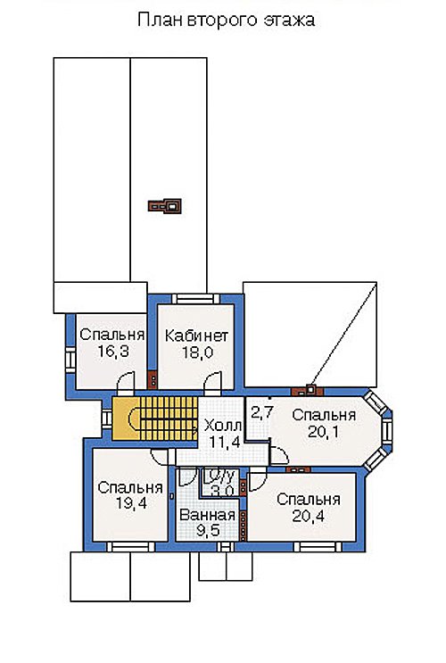 План 2-этажа проекта 36-36