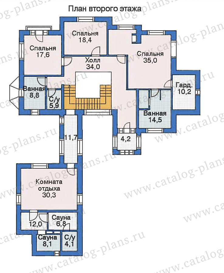План 2-этажа проекта 35-16