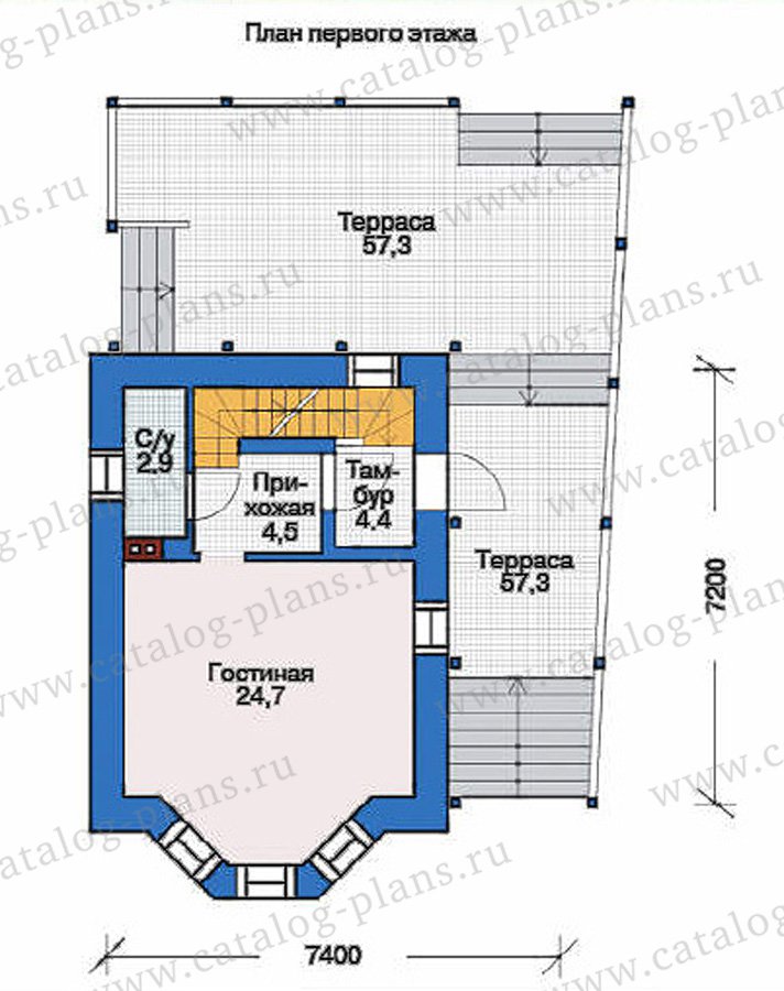 План 2-этажа проекта 53-70
