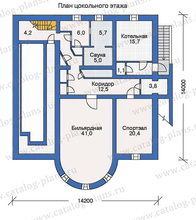 План 1-этажа проекта 50-42