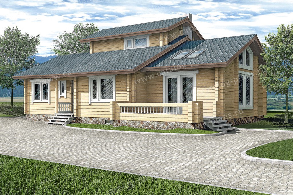 Проект дома в финском стиле с террасой