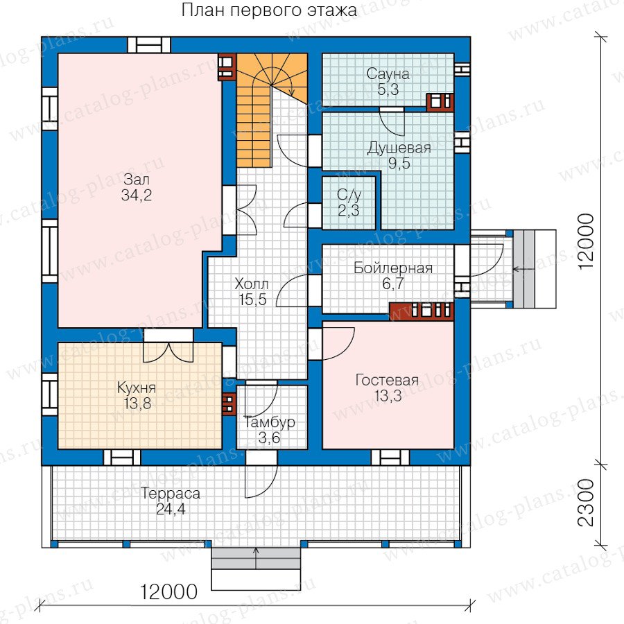 План 1-этажа проекта 58-22B