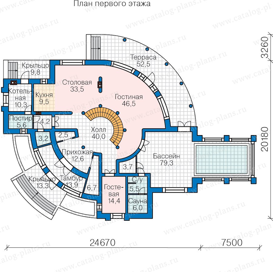 План 1-этажа проекта 40-89