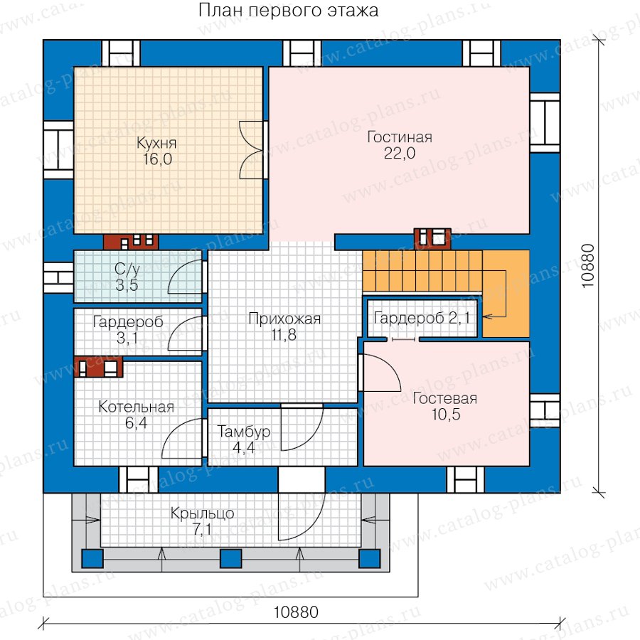 План 1-этажа проекта 57-05PL