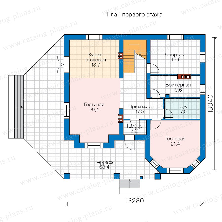 План 1-этажа проекта 40-11N
