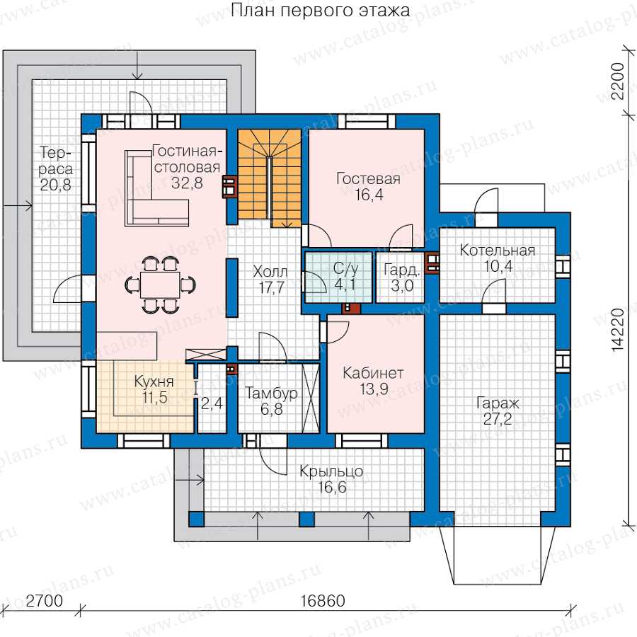 План 1-этажа проекта 45-47