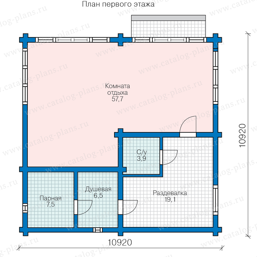 План 1-этажа проекта 90-78K1L