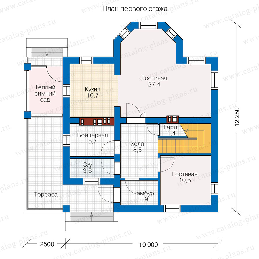 План 1-этажа проекта 57-02RUS