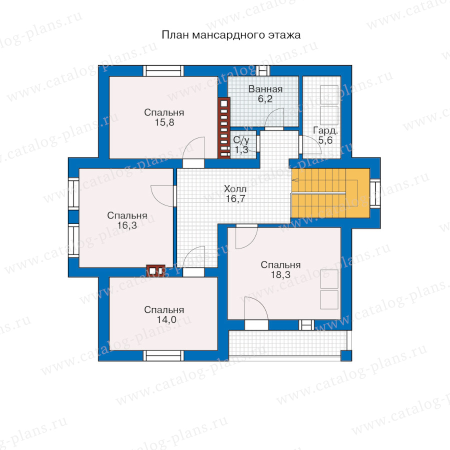 План 2-этажа проекта 57-00KB
