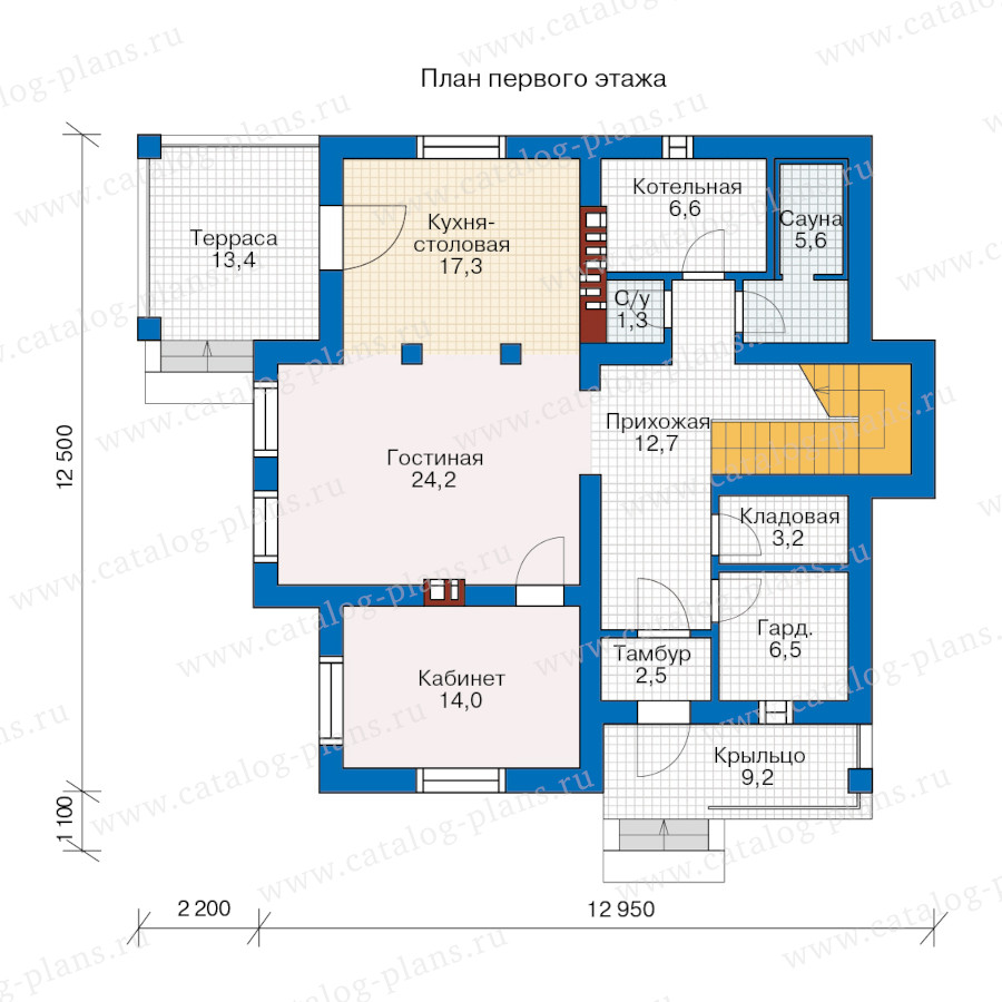 План 1-этажа проекта 57-00KB