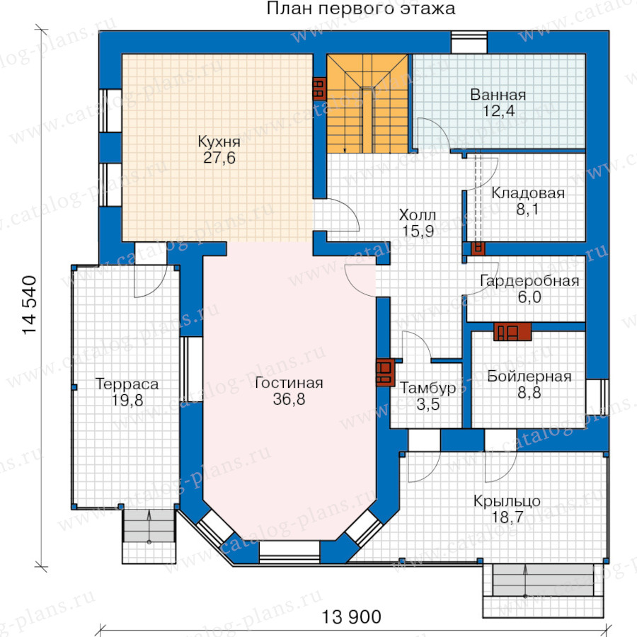 План 1-этажа проекта 40-05AG