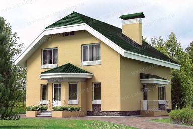 Проект дома из кирпича c мансардой № 32-89 в европейском стиле