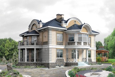Проект дома из кирпича № 31-24 в классическом стиле