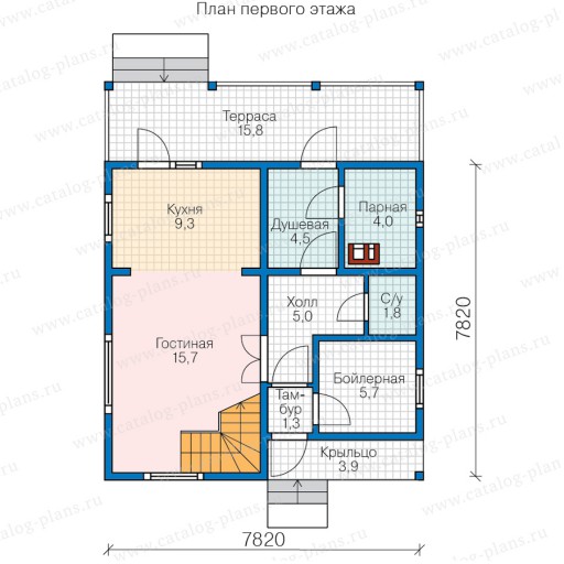 Планировка квартиры 8 н. 1-этажный дом (8 на 8) | Идеи дизайна интерьера