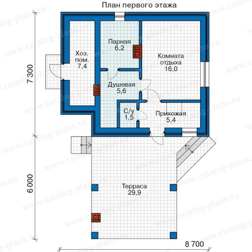 Планировки 1-этажных домов 7 на 9 метров