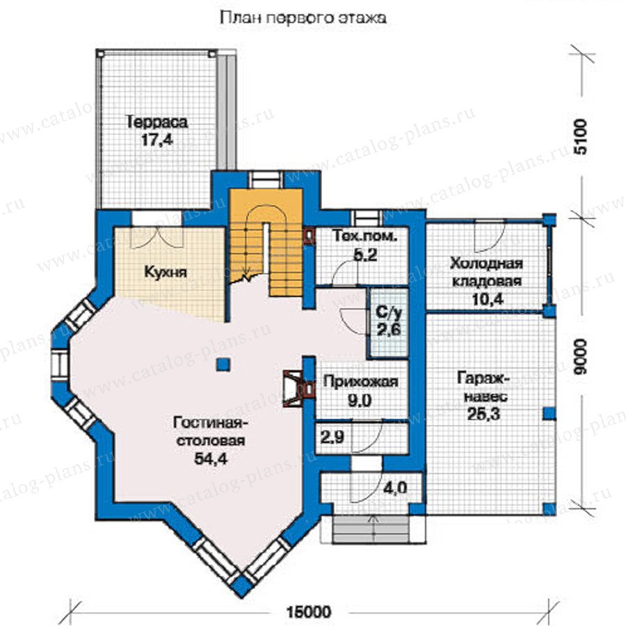 План 1-этажа проекта 49-31