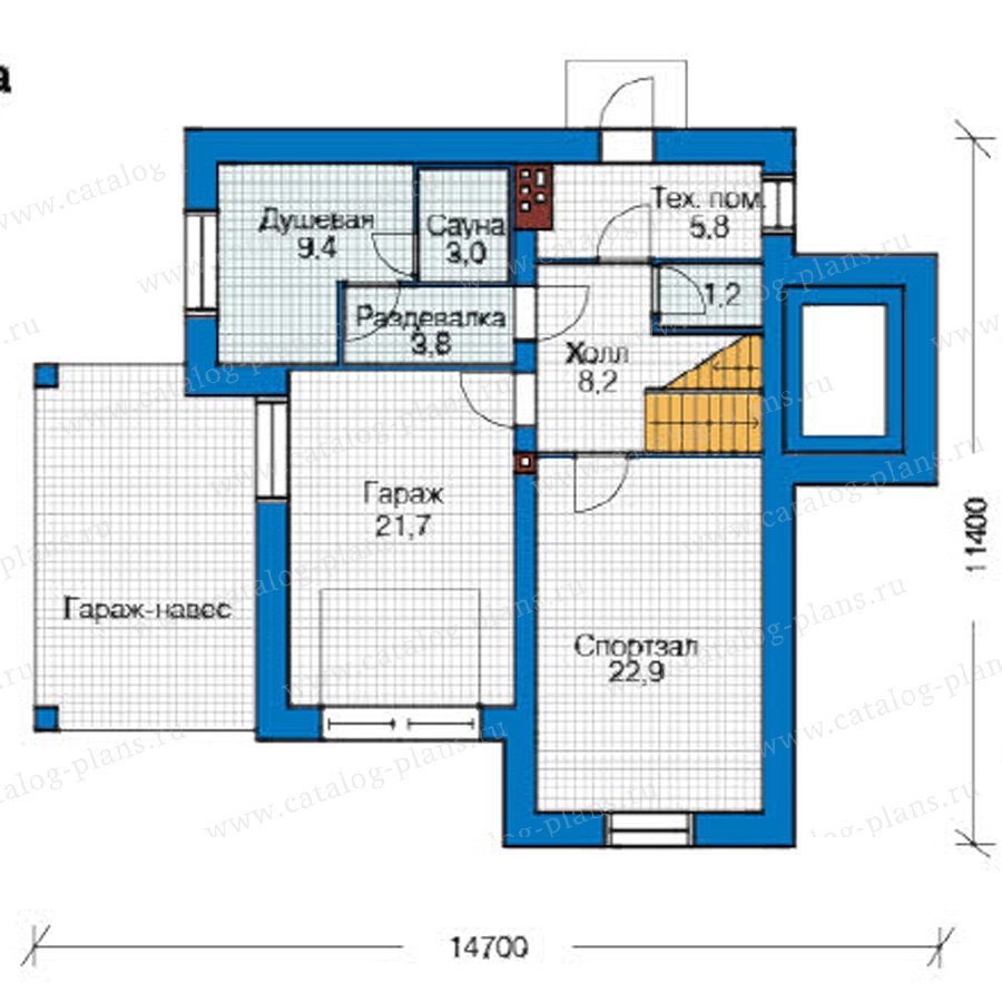 План 1-этажа проекта 49-22