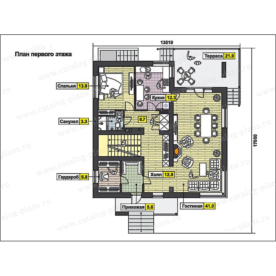 План 2-этажа проекта 49-90