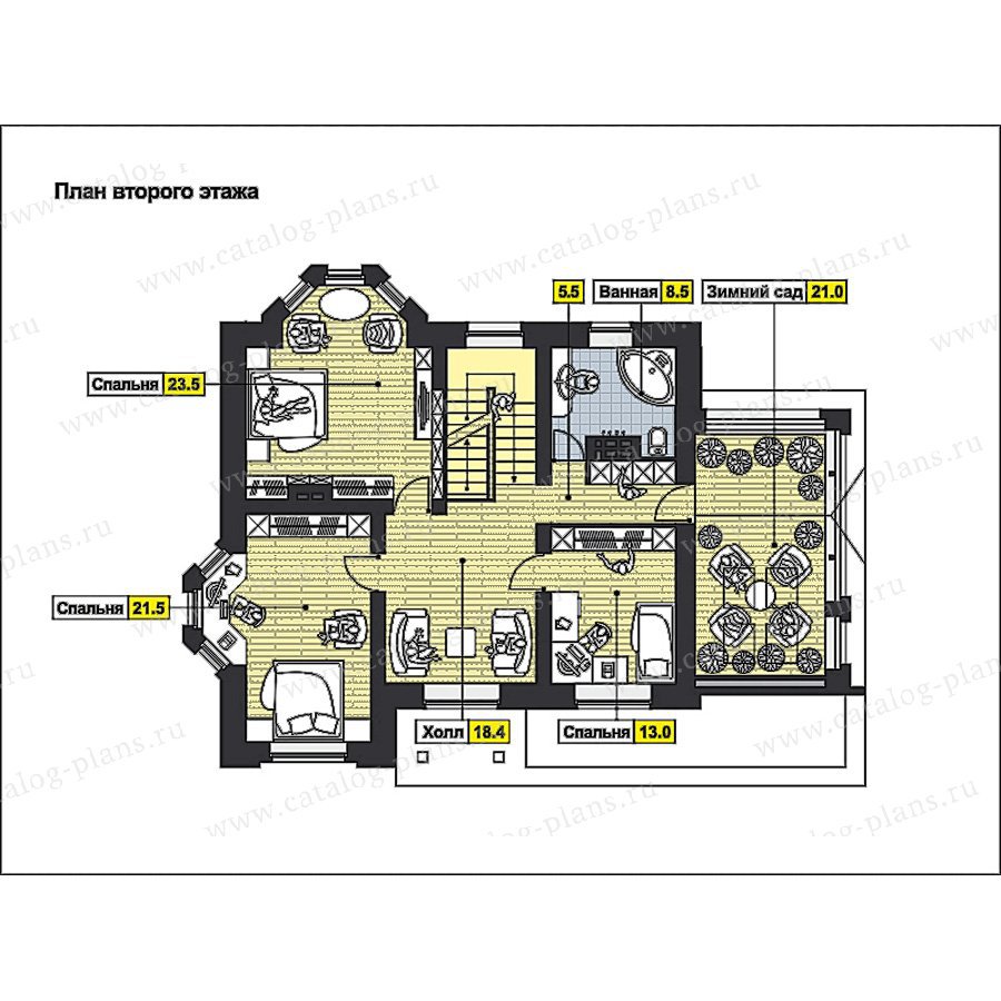 План 2-этажа проекта 49-81