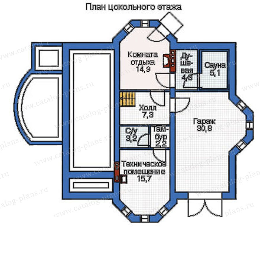 План 1-этажа проекта 52-60
