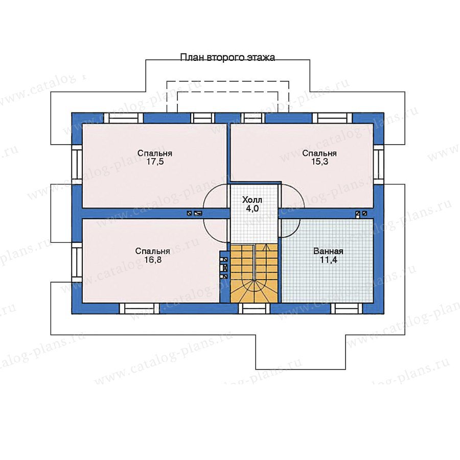 План 2-этажа проекта 52-57