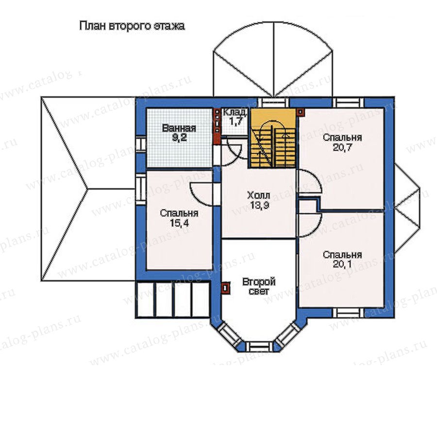 План 2-этажа проекта 52-44