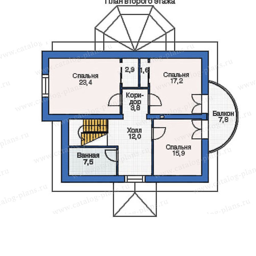 План 2-этажа проекта 52-62